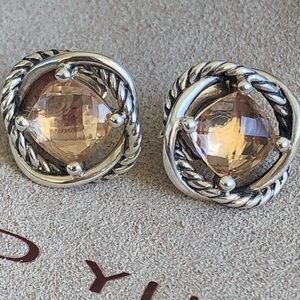 David Yurman infinity Earrings Morganite